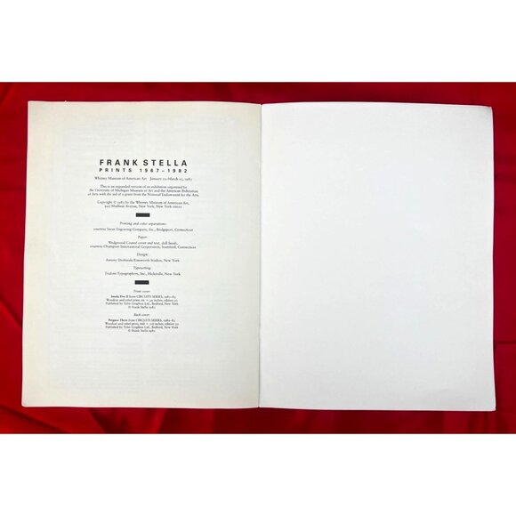 Frank Stella Prints 1967–1982 Whitney Museum Exhibition Brochure 1983 Vintage - Picture 3 of 7